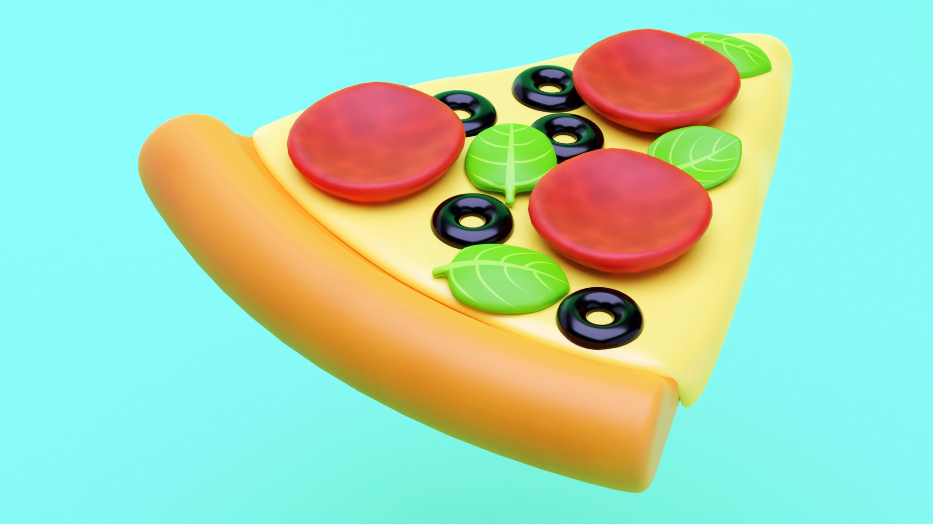 Emoji Pizza 001 3D model_7