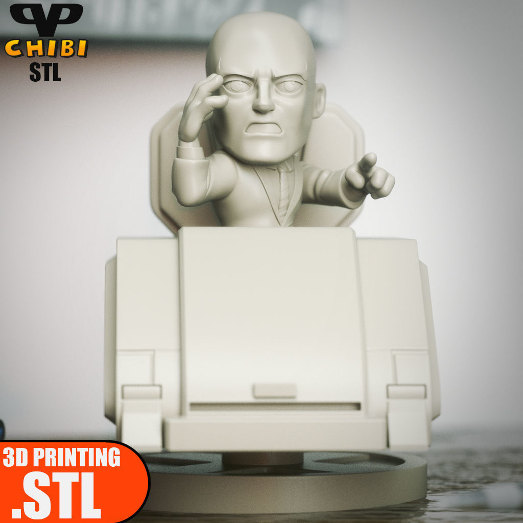 Professor X Chibi STL for 3D Printing ChibiSTL 3DXM 3D print model_3