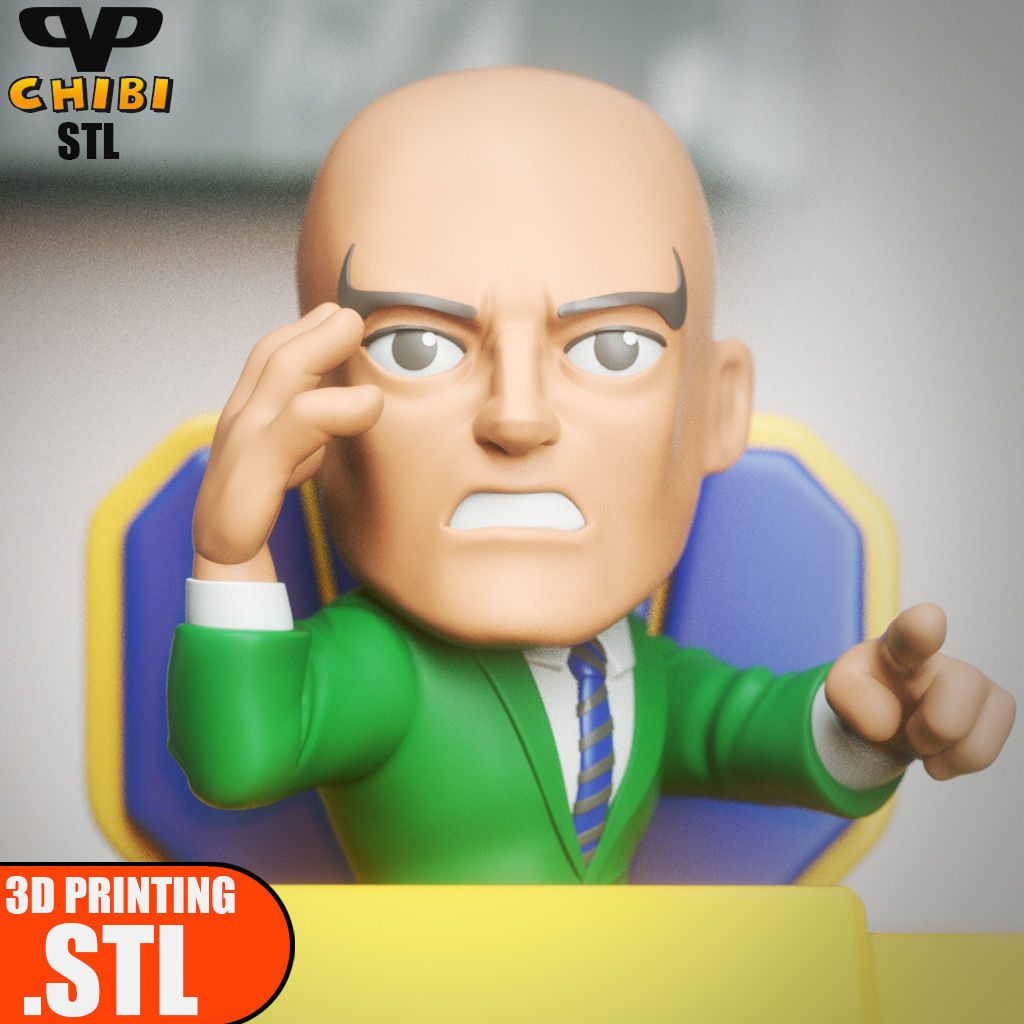 Professor X Chibi STL for 3D Printing ChibiSTL 3DXM 3D print model_1