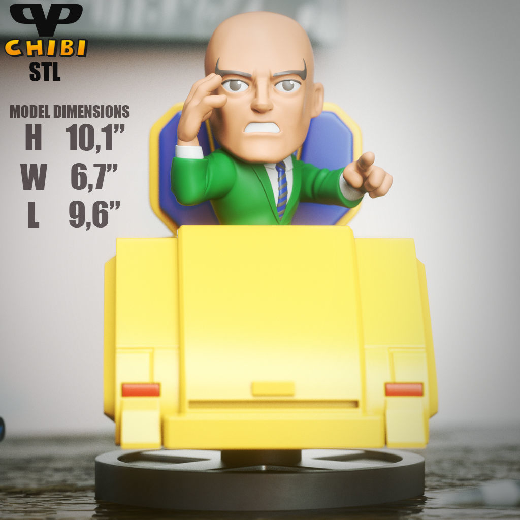 Professor X Chibi STL for 3D Printing ChibiSTL 3DXM 3D print model_5
