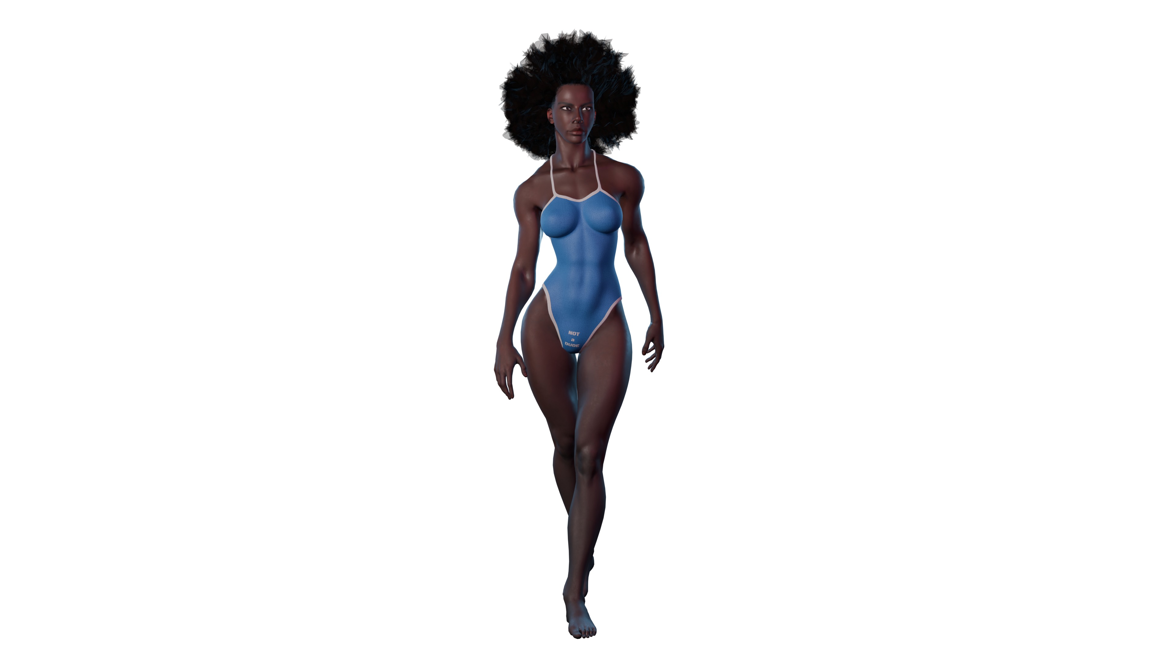 Swimmer codename Not a dude - game ready Low-poly 3D model_17