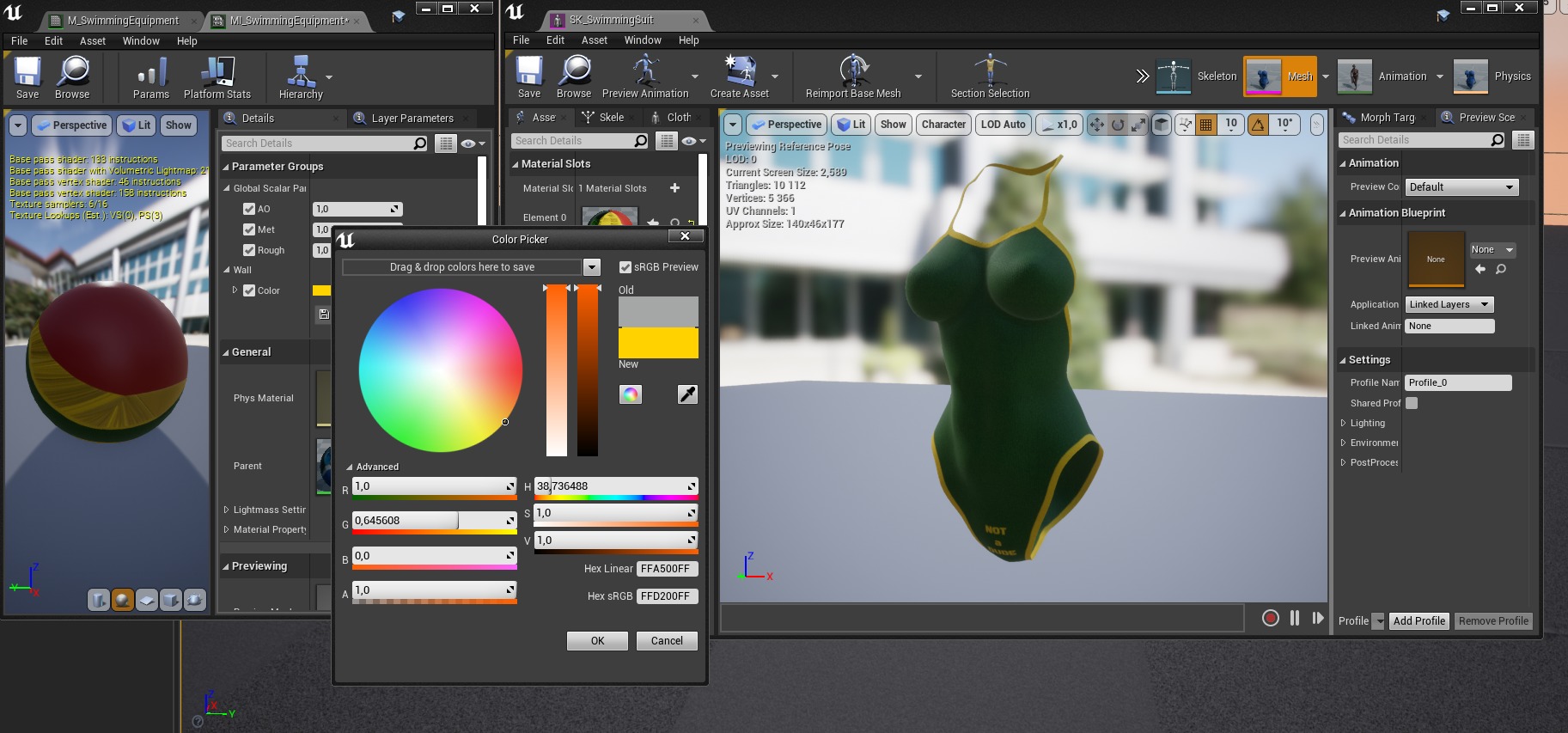 Swimmer codename Not a dude - game ready Low-poly 3D model_12