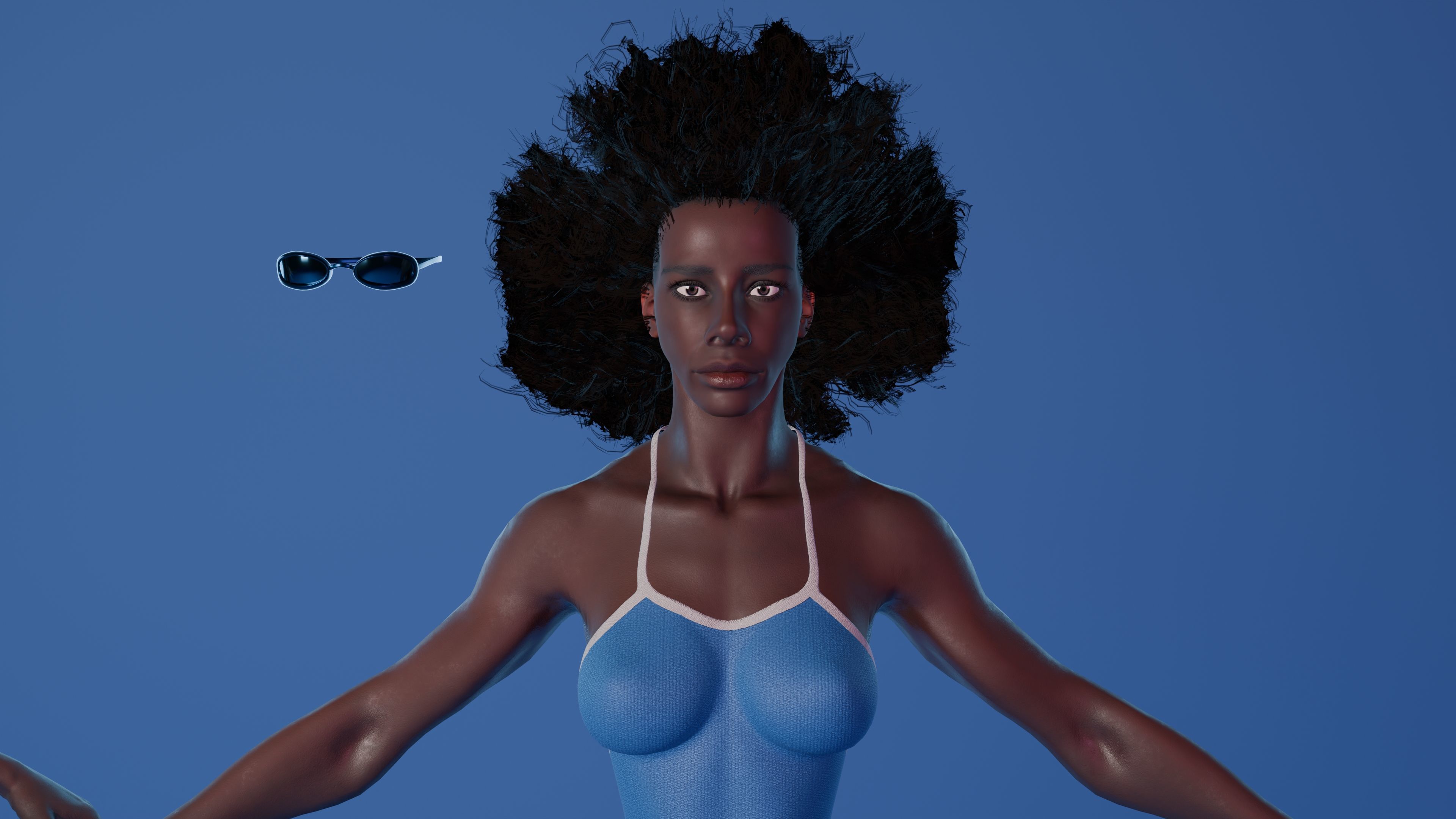 Swimmer codename Not a dude - game ready Low-poly 3D model_7