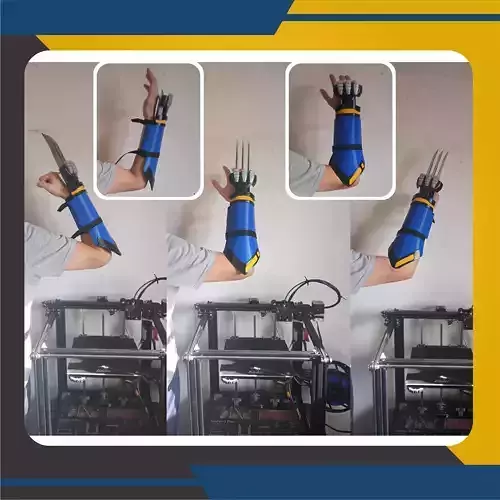 Wolverine Claws Cosplay 3D print model