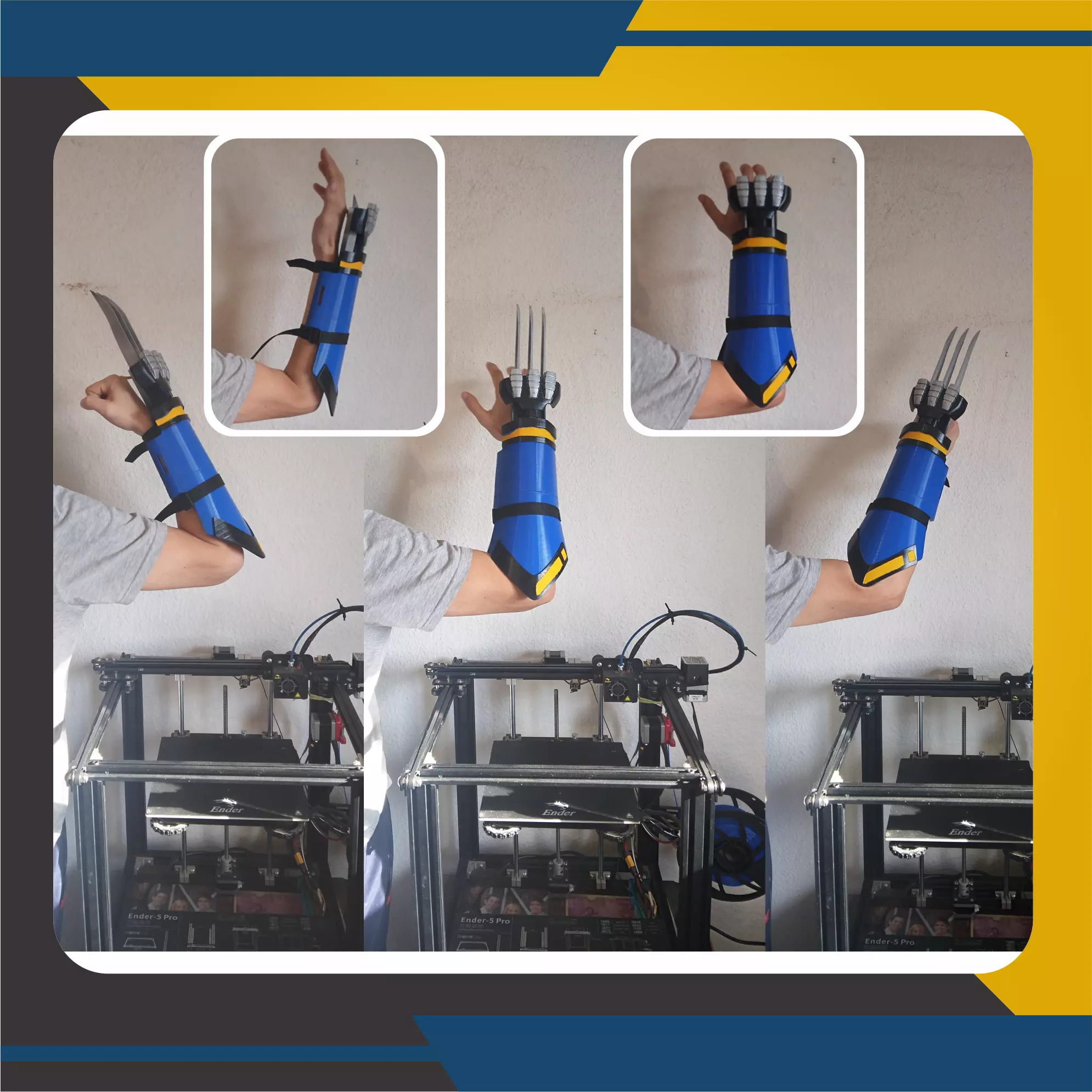 Wolverine Claws Cosplay 3D print model_0