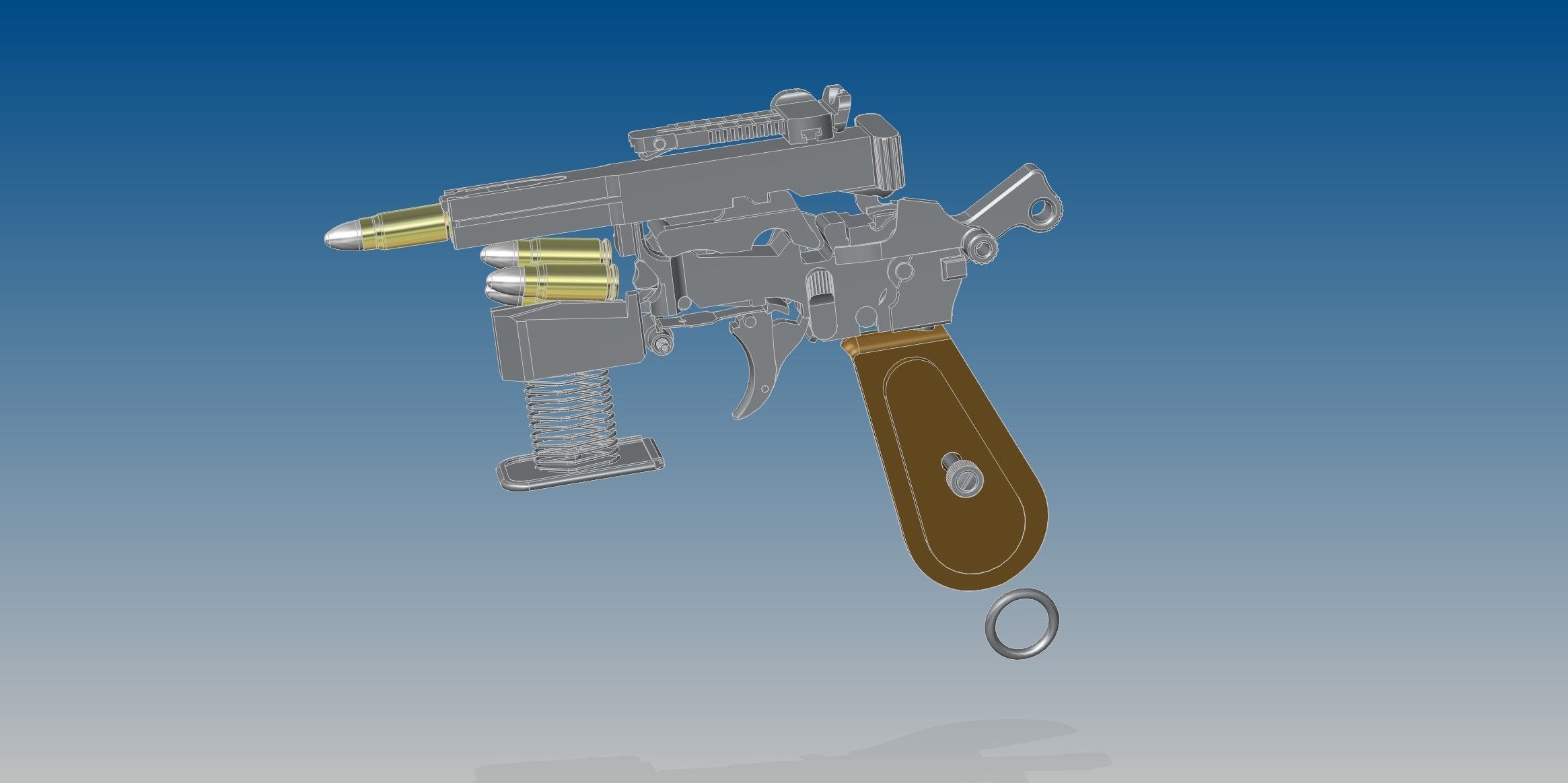 Mauser C96 3D model_9