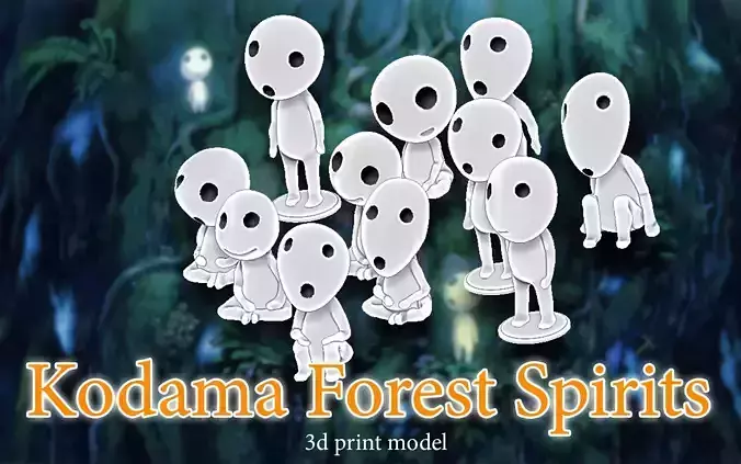 Kodama Forest Spirits 3D print model