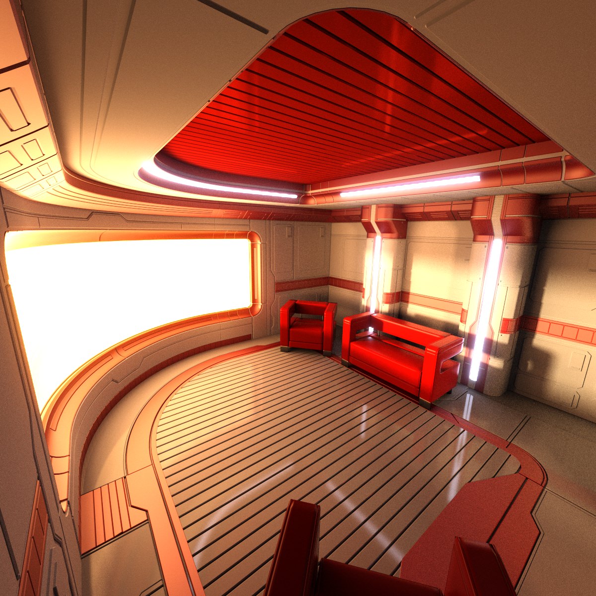 Sci Fi Apartment Scene 3D model_12