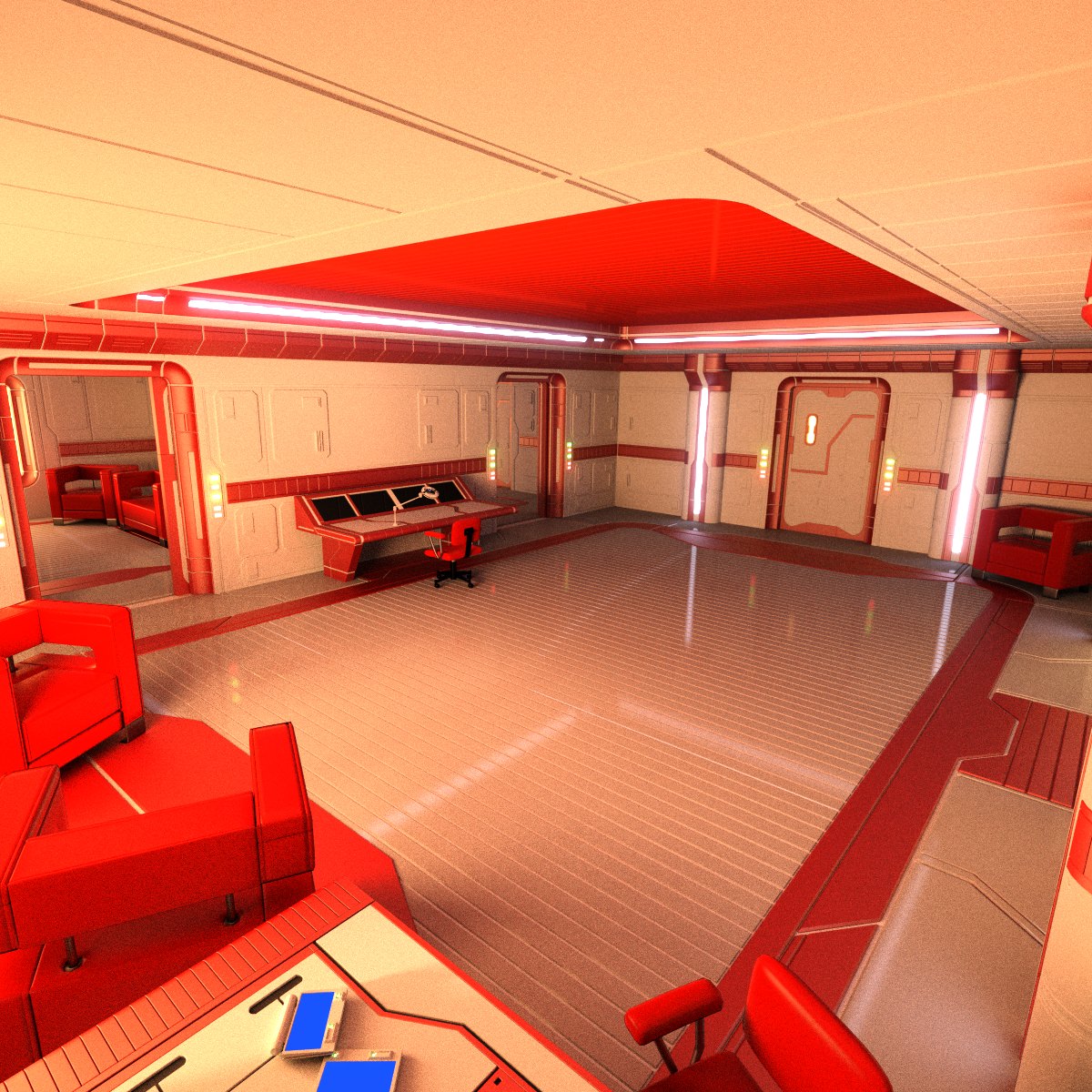 Sci Fi Apartment Scene 3D model_6