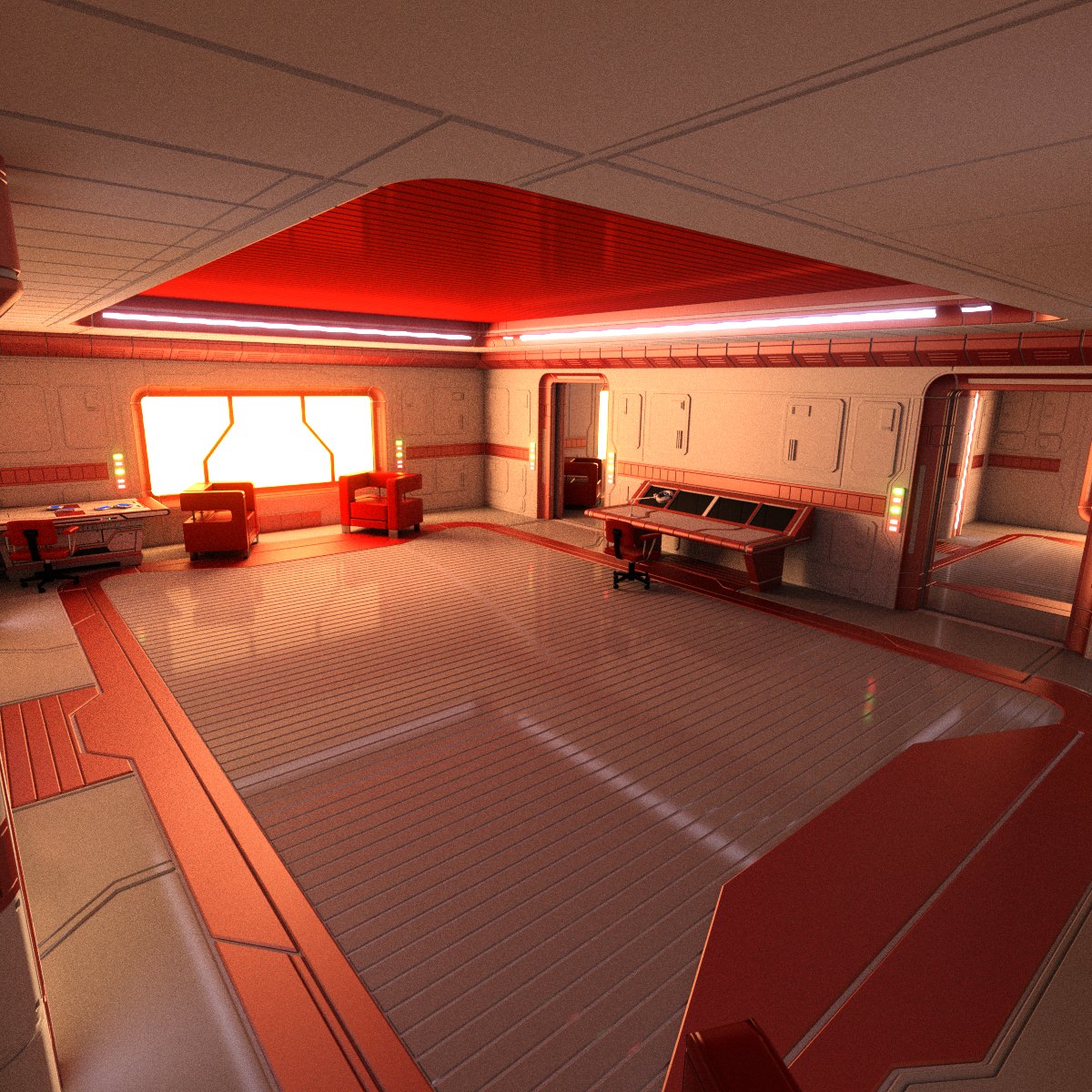 Sci Fi Apartment Scene 3D model_3