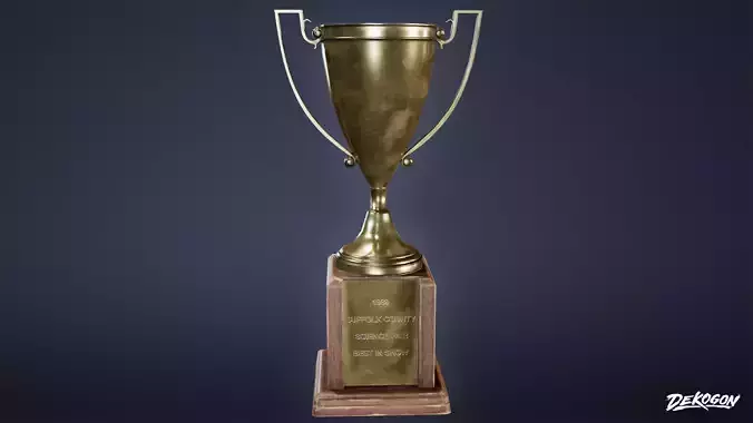 HIGH SCHOOL CLASSROOM - Trophy 01 - LOW POLY