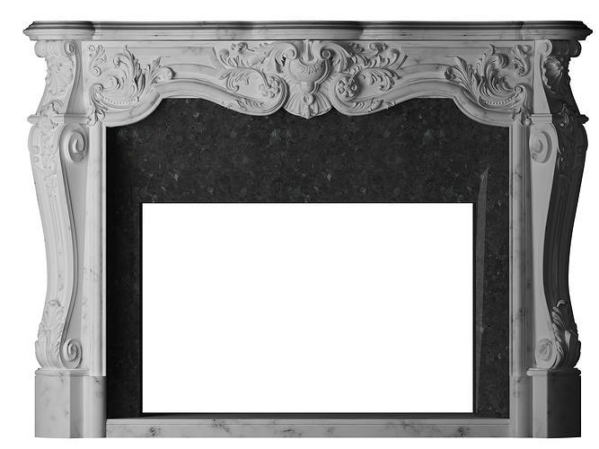 classic  Marble fireplace 3D model
