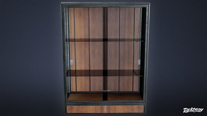 HIGH SCHOOL CLASSROOM - Trophy Case 01 - LOW POLY Low-poly 3D model