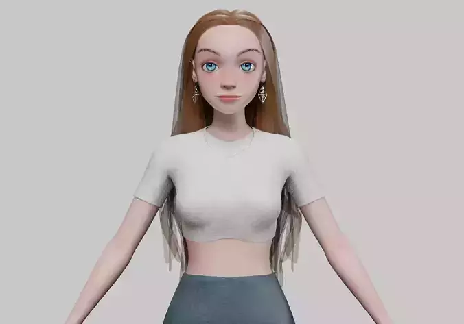 young basic girl V33572 