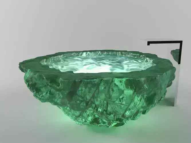 Rock Crystal bathtub Baldi XXII Carat Villas