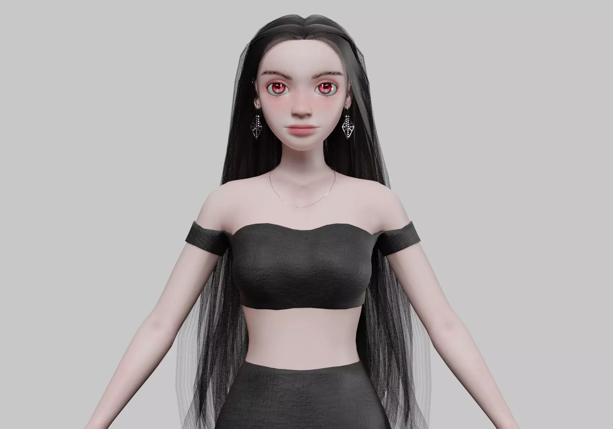 pretty lovely girl V32752 Low-poly 3D model