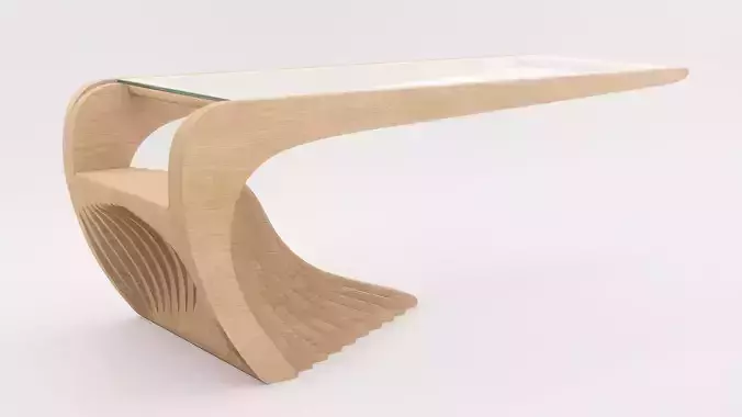 Woodbang Lucid parametric coffee table - Oak Wood