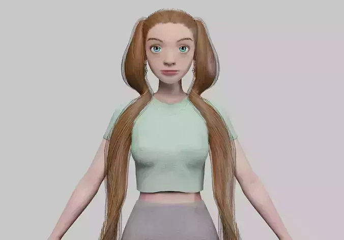 cute pretty girl V24928  Low-poly 3D model cute pretty girl V24928  Low-poly 3D model