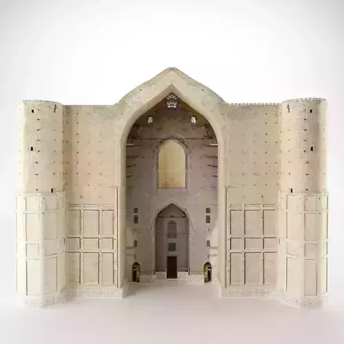 old mosque persian mausoleum of khoja ahmed yasawi Low-poly 3D model