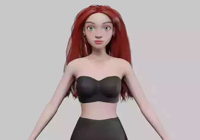 cartoon classic girl V29014 