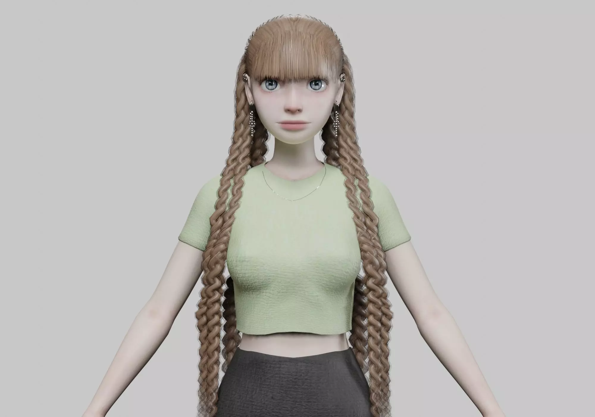 cartoon beautiful girl V52767 Low-poly 3D model
