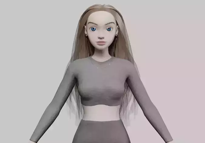 beautiful cartoon girl V30756 