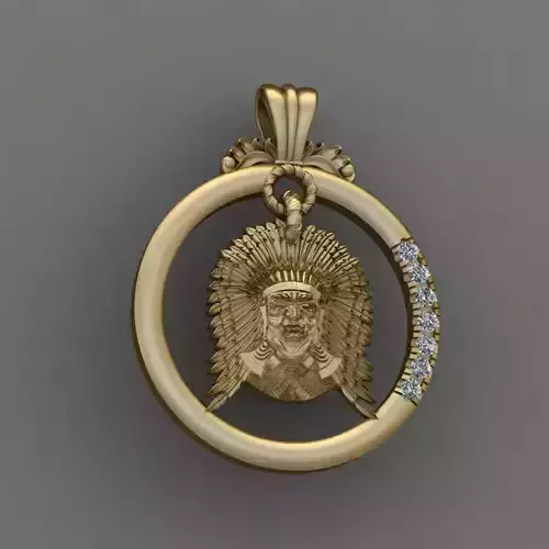 Native American Proud with daimond 3D print model