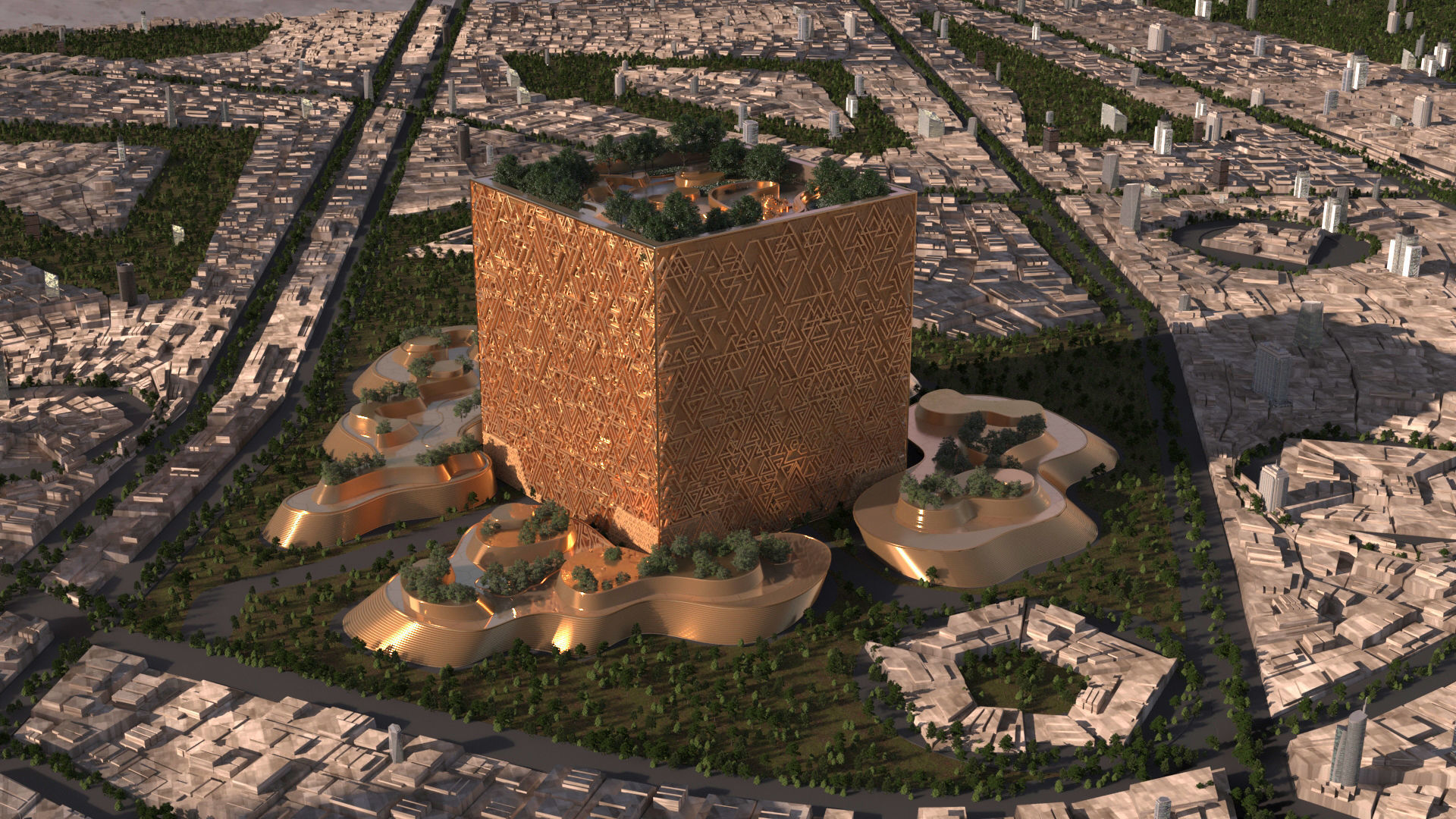 The cube saudi arabia 3D model_2