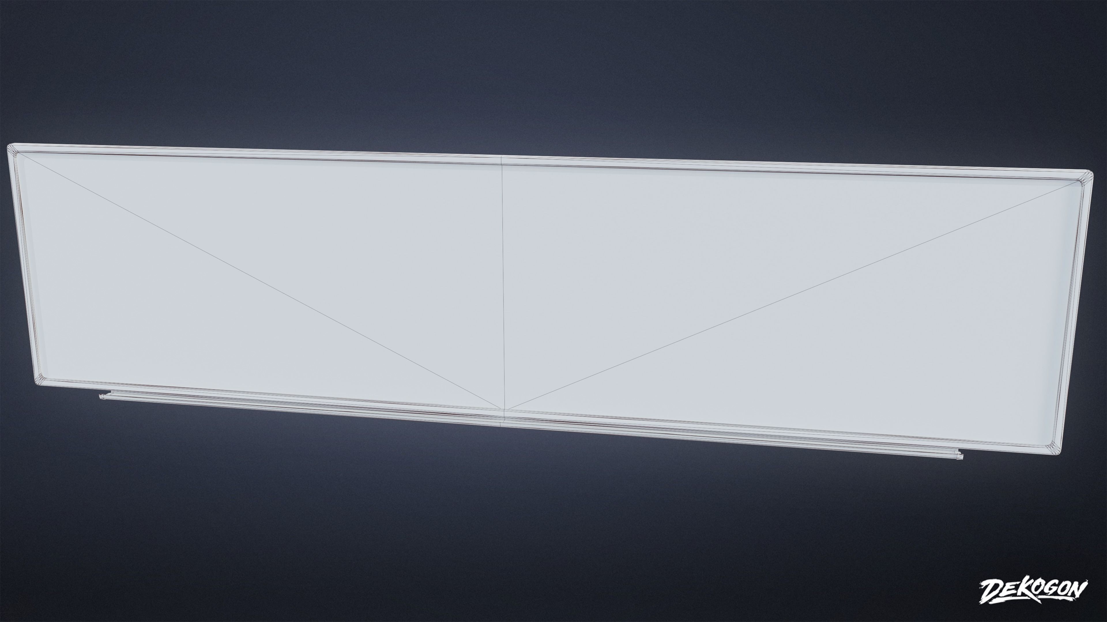 HIGH SCHOOL CLASSROOM - Whiteboard 01 - LOW POLY Low-poly 3D model_7