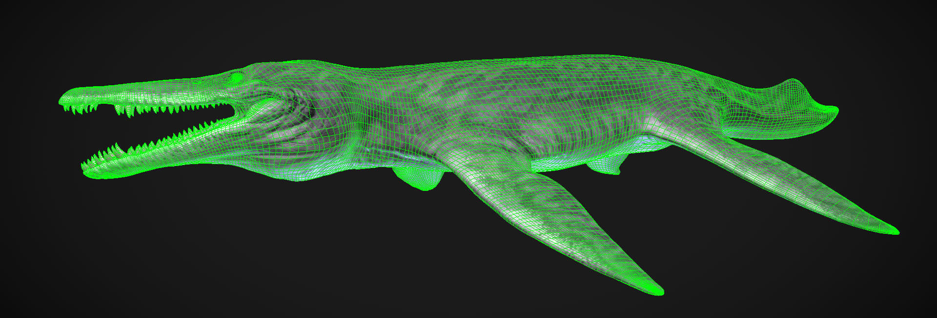 Kronosaurus Low-poly 3D model_6