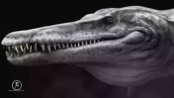Kronosaurus Low-poly 3D model