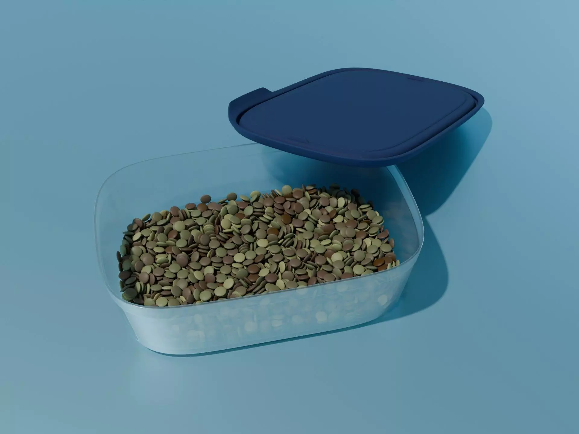 Tupperware One Touch Fresh box with lentils 3D model