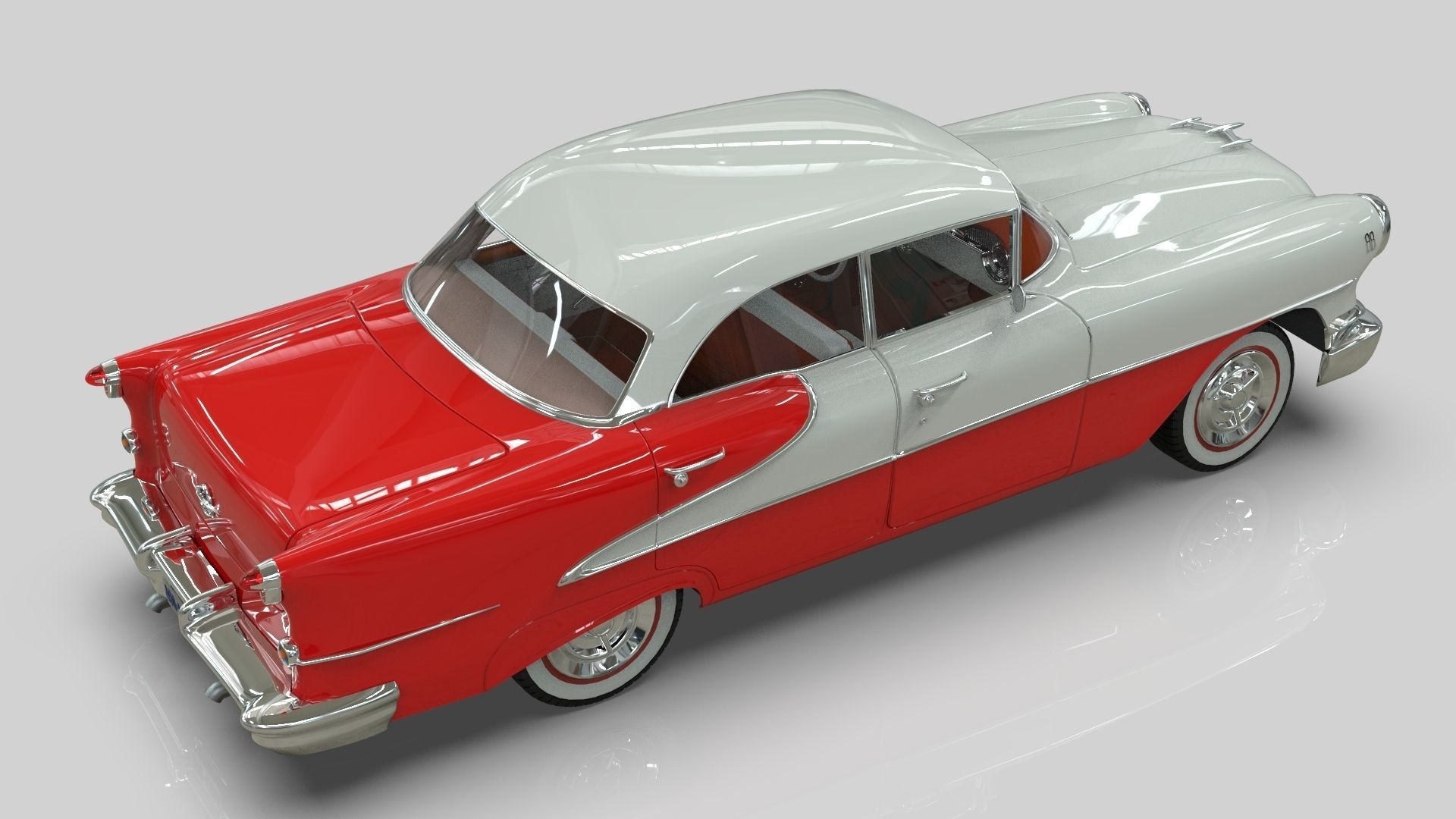 Oldsmobile Super88 Sedan 1955  Low-poly 3D model_5