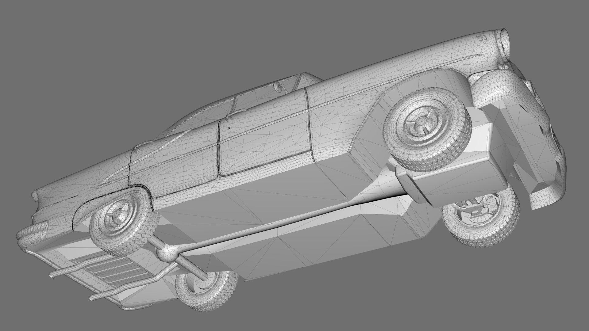 Oldsmobile Super88 Sedan 1955  Low-poly 3D model_23
