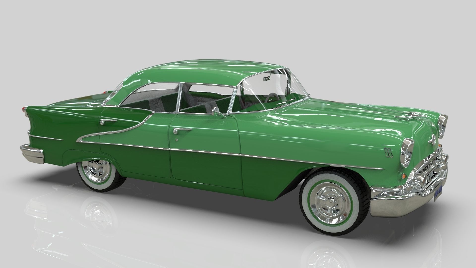 Oldsmobile Super88 Sedan 1955  Low-poly 3D model_14