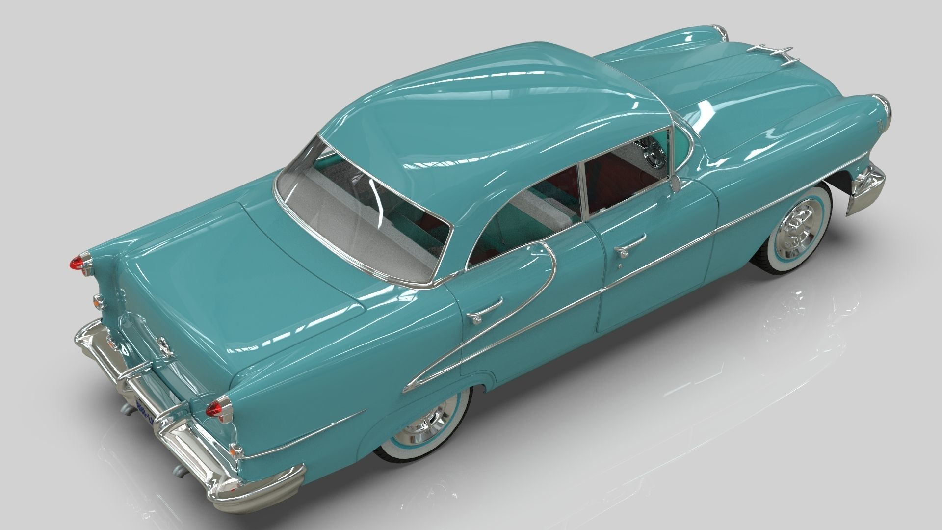 Oldsmobile Super88 Sedan 1955  Low-poly 3D model_17