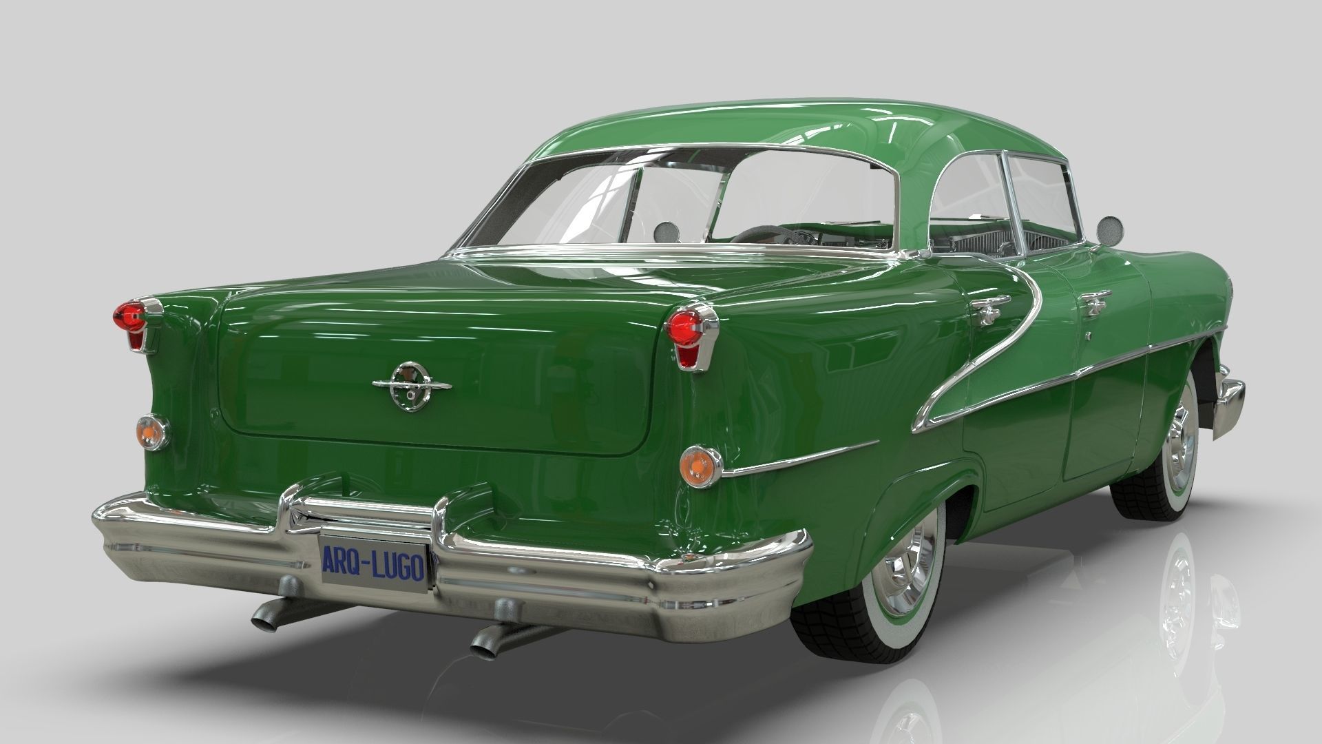 Oldsmobile Super88 Sedan 1955  Low-poly 3D model_12