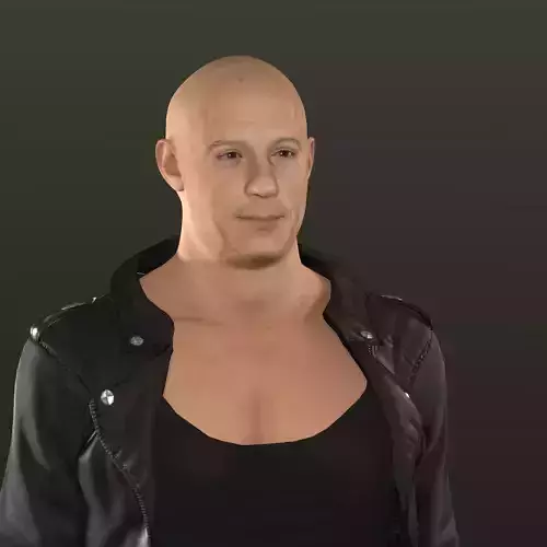 Vin Diesel 3D Model Low poly - Hyper Realistic