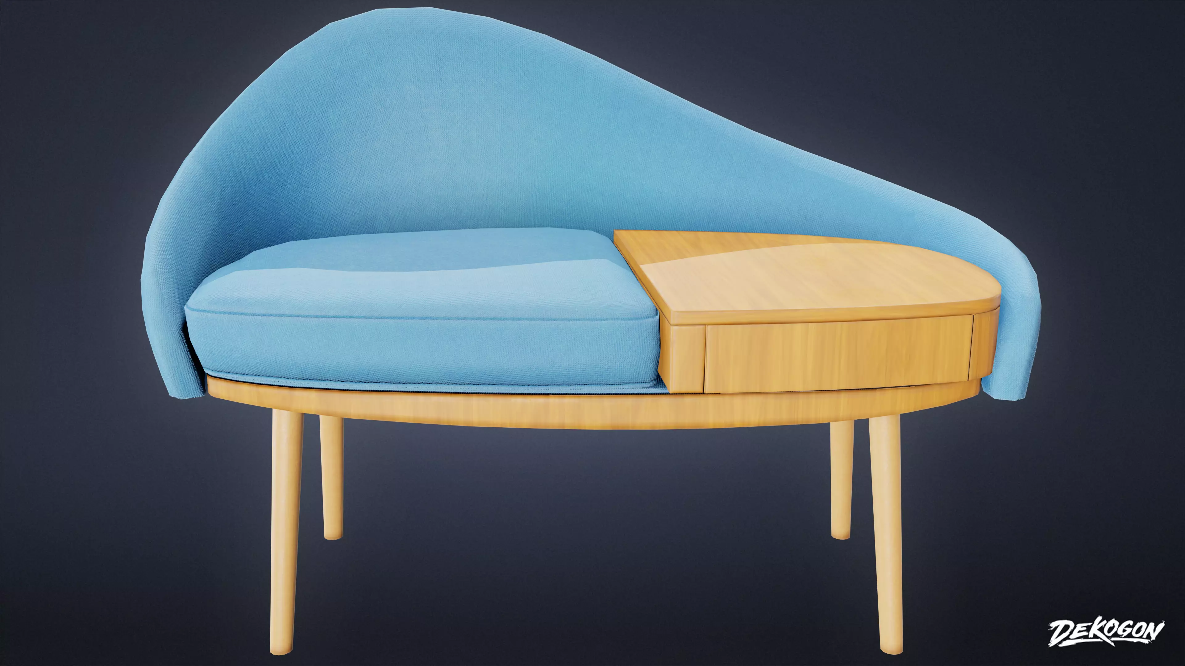 MIDCENTURY - Chair 04 - LOW POLY Low-poly 3D model_0