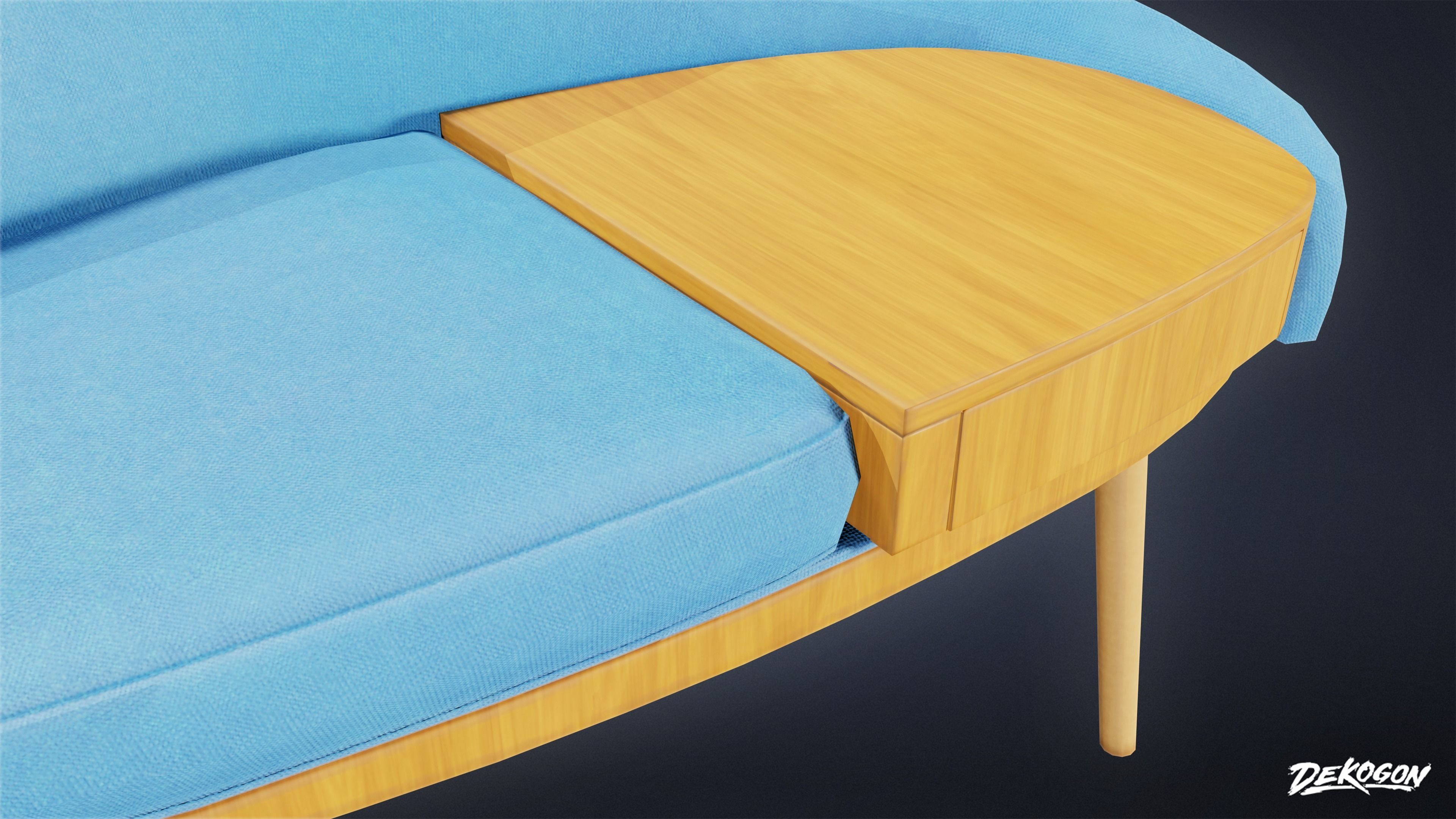 MIDCENTURY - Chair 04 - LOW POLY Low-poly 3D model_6