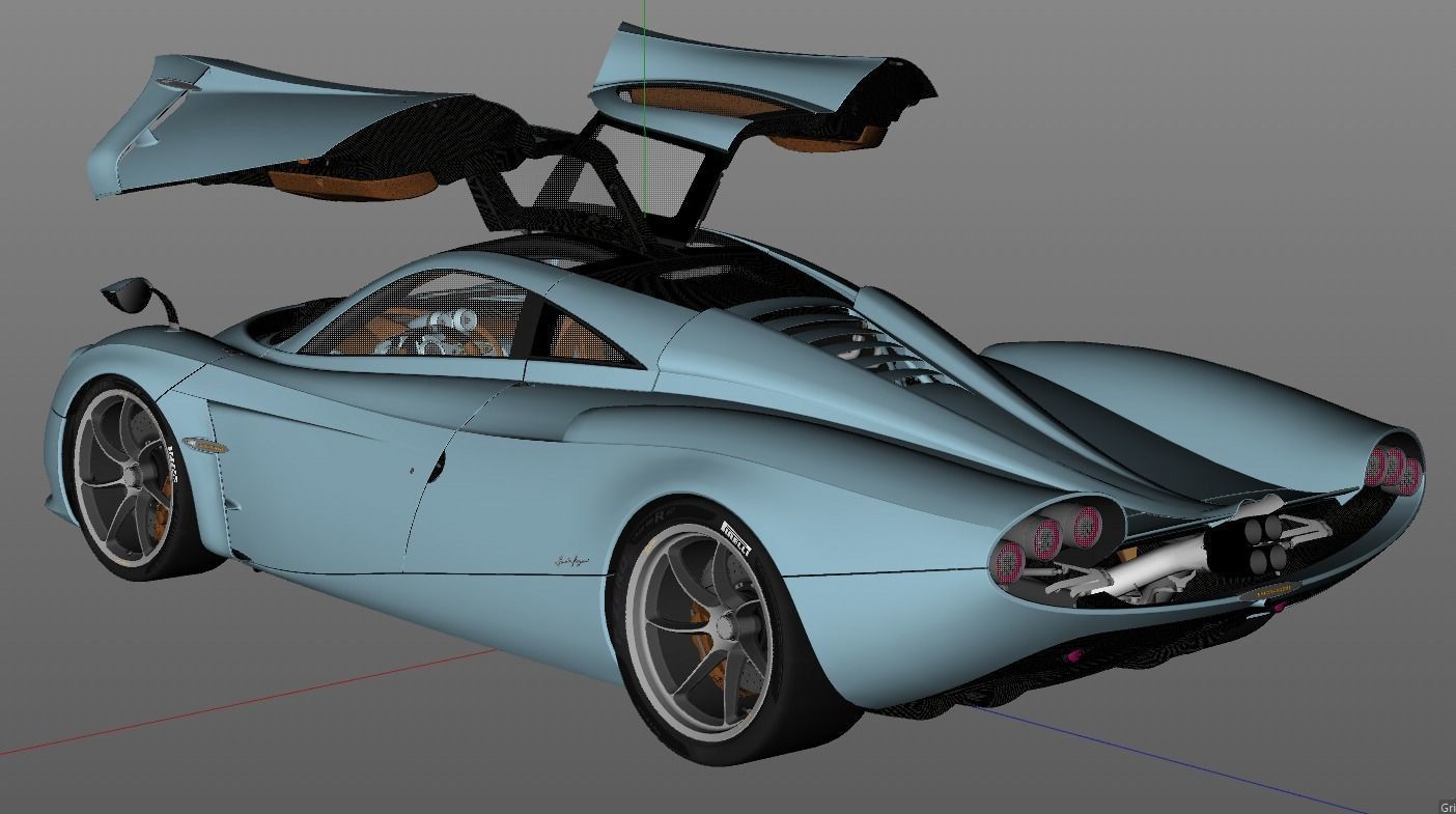 Pagani Huayra Codalunga 3D model_9
