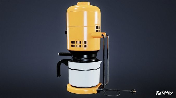 MIDCENTURY - Coffee Machine 01 - LOW POLY Low-poly 3D model