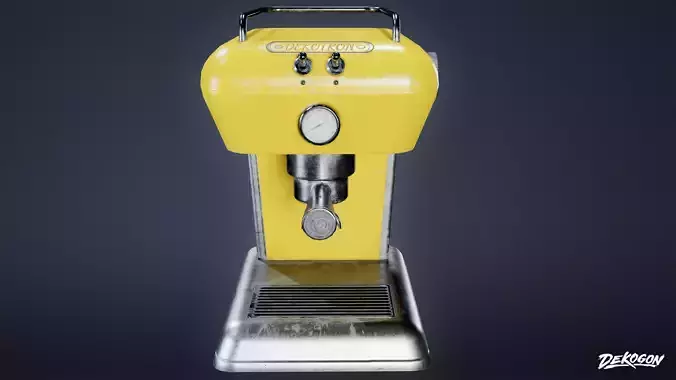 MIDCENTURY - Coffee Machine 02 - LOW POLY Low-poly 3D model