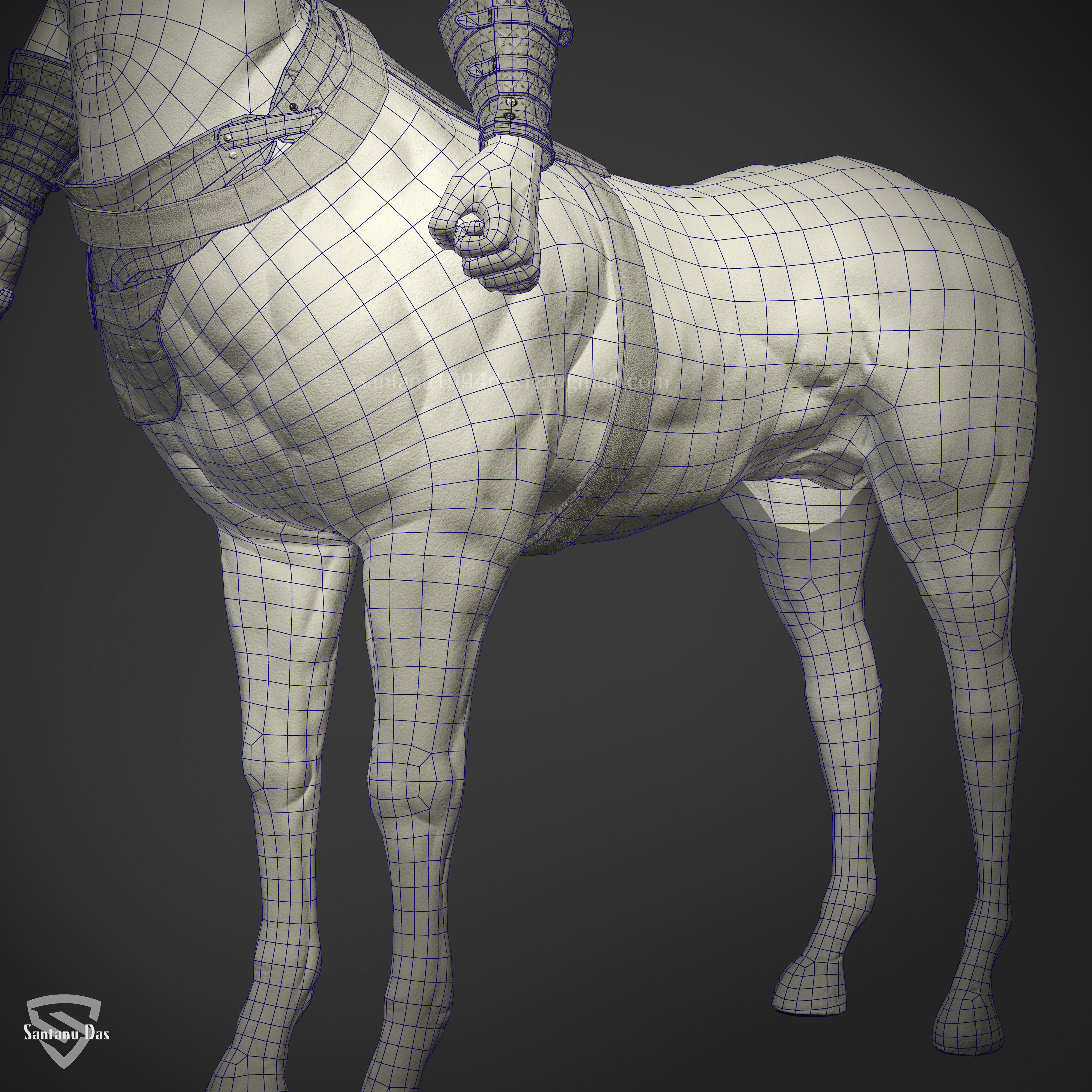 Centaur Game Model Low-poly 3D model_17