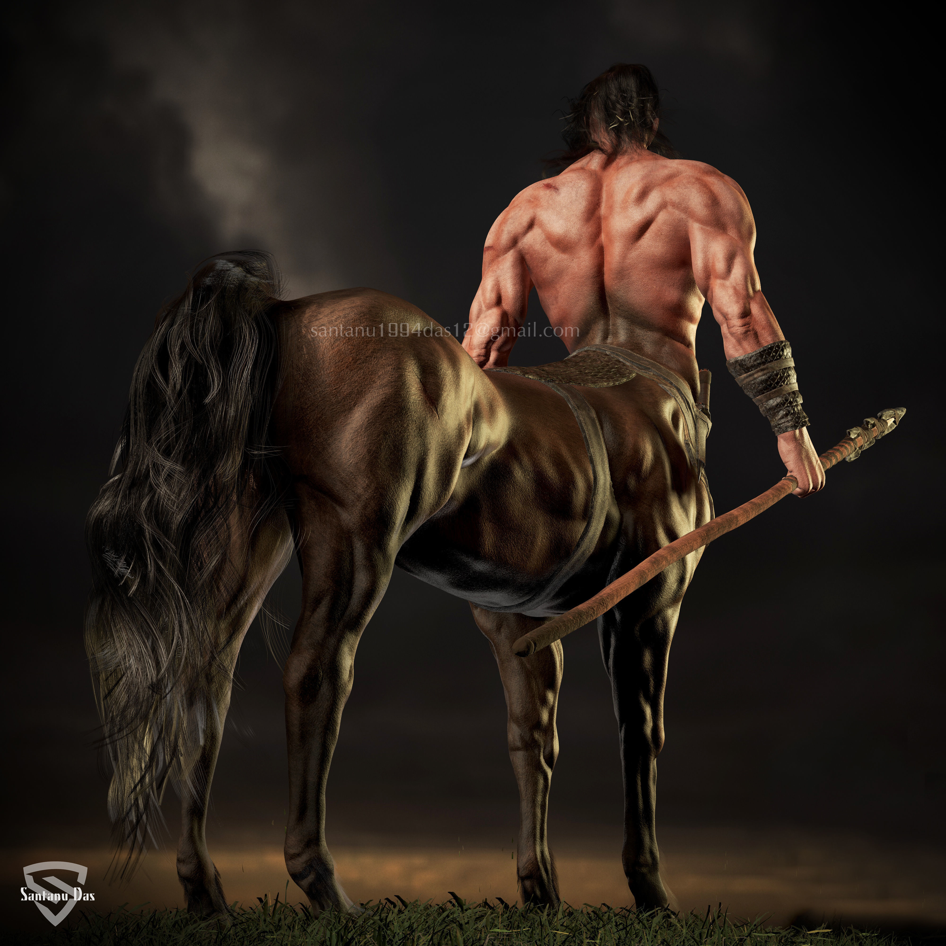 Centaur Game Model Low-poly 3D model_18