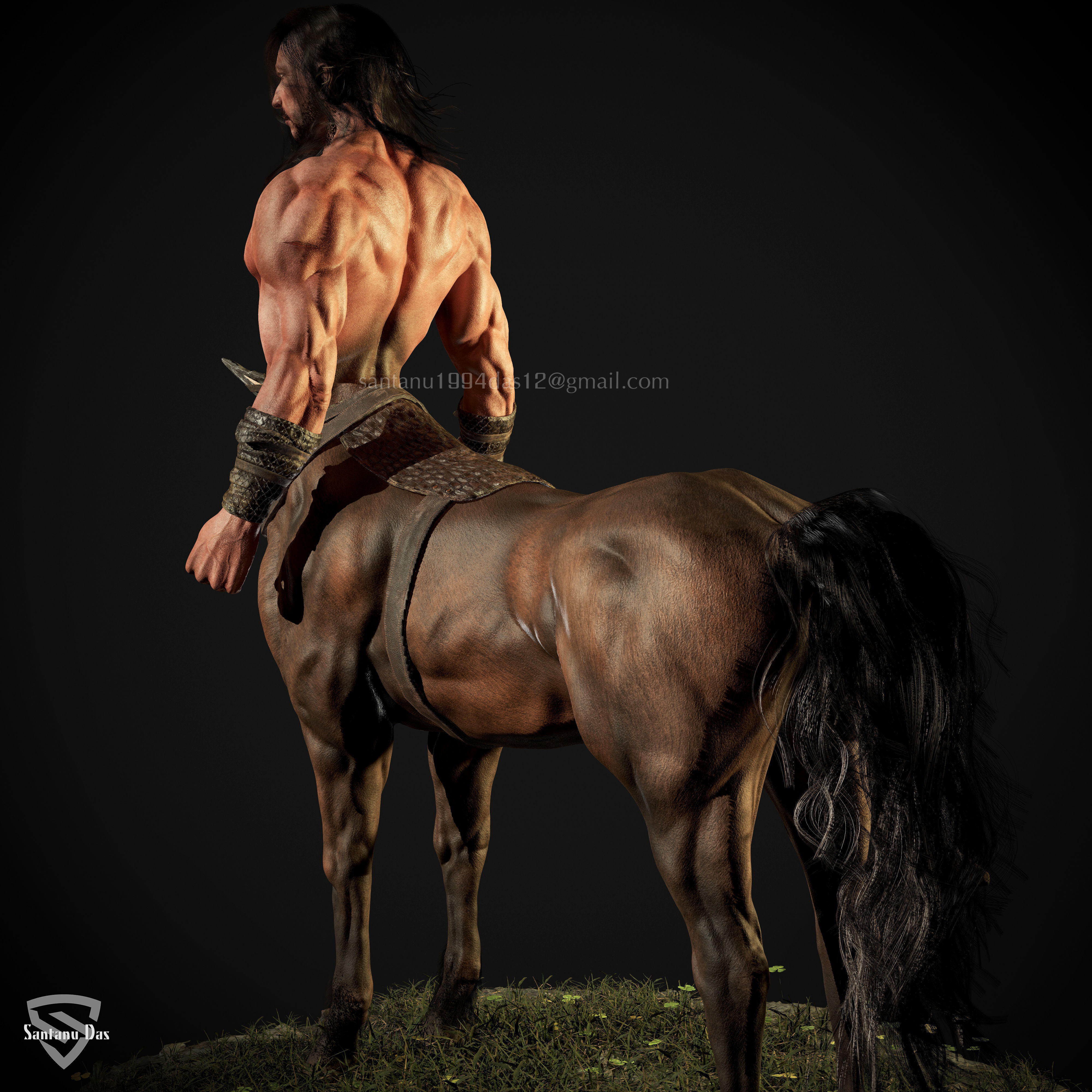 Centaur Game Model Low-poly 3D model_2