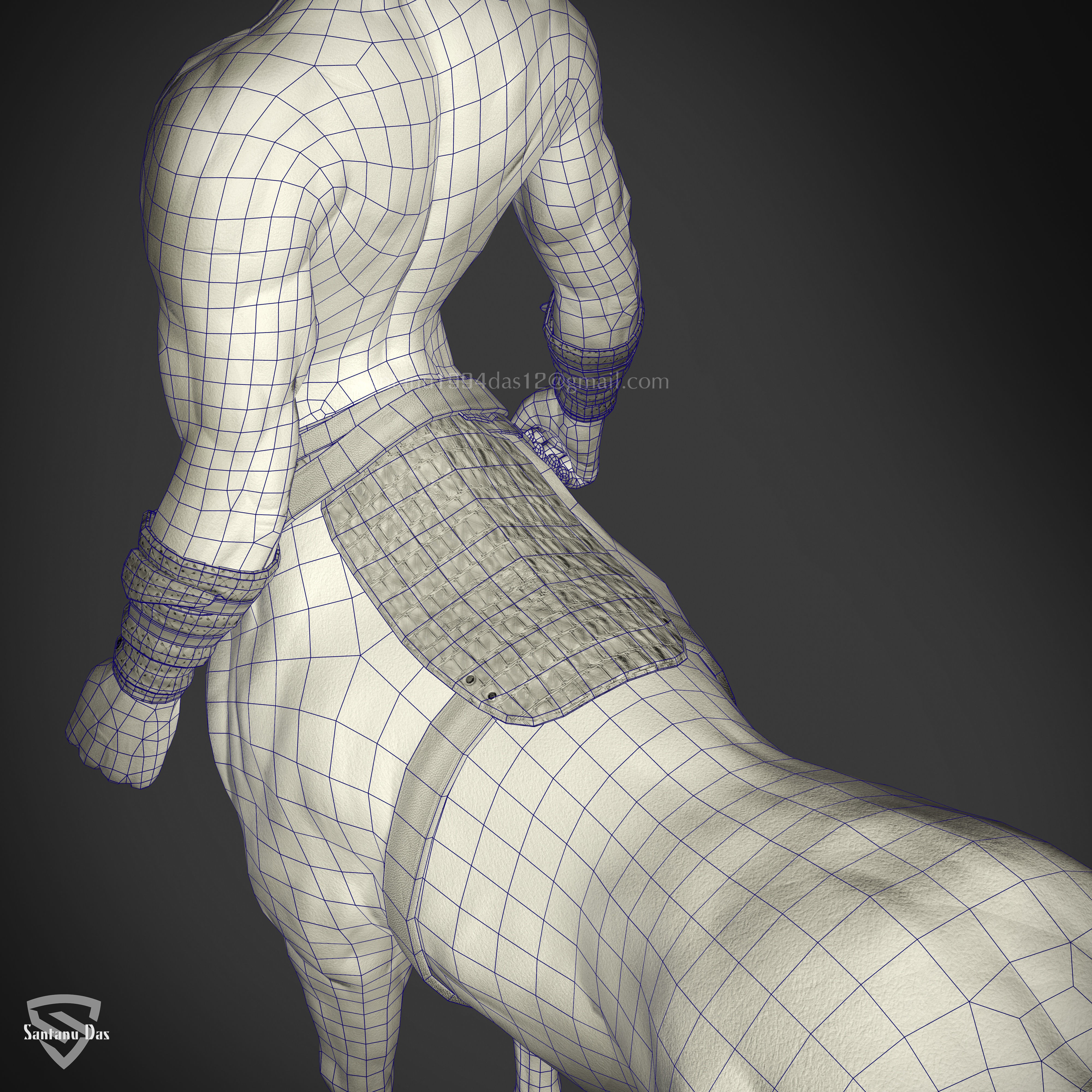 Centaur Game Model Low-poly 3D model_9