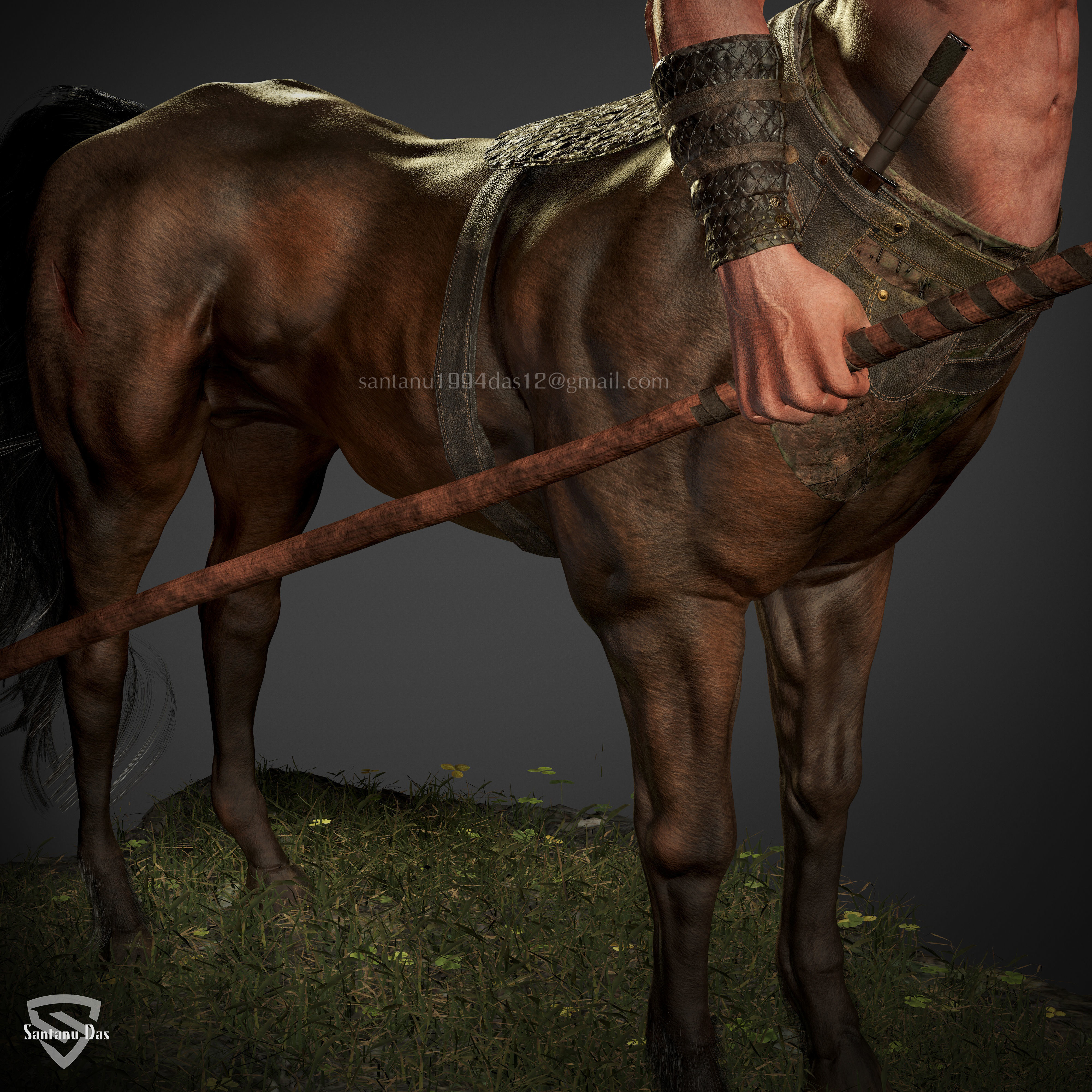Centaur Game Model Low-poly 3D model_7