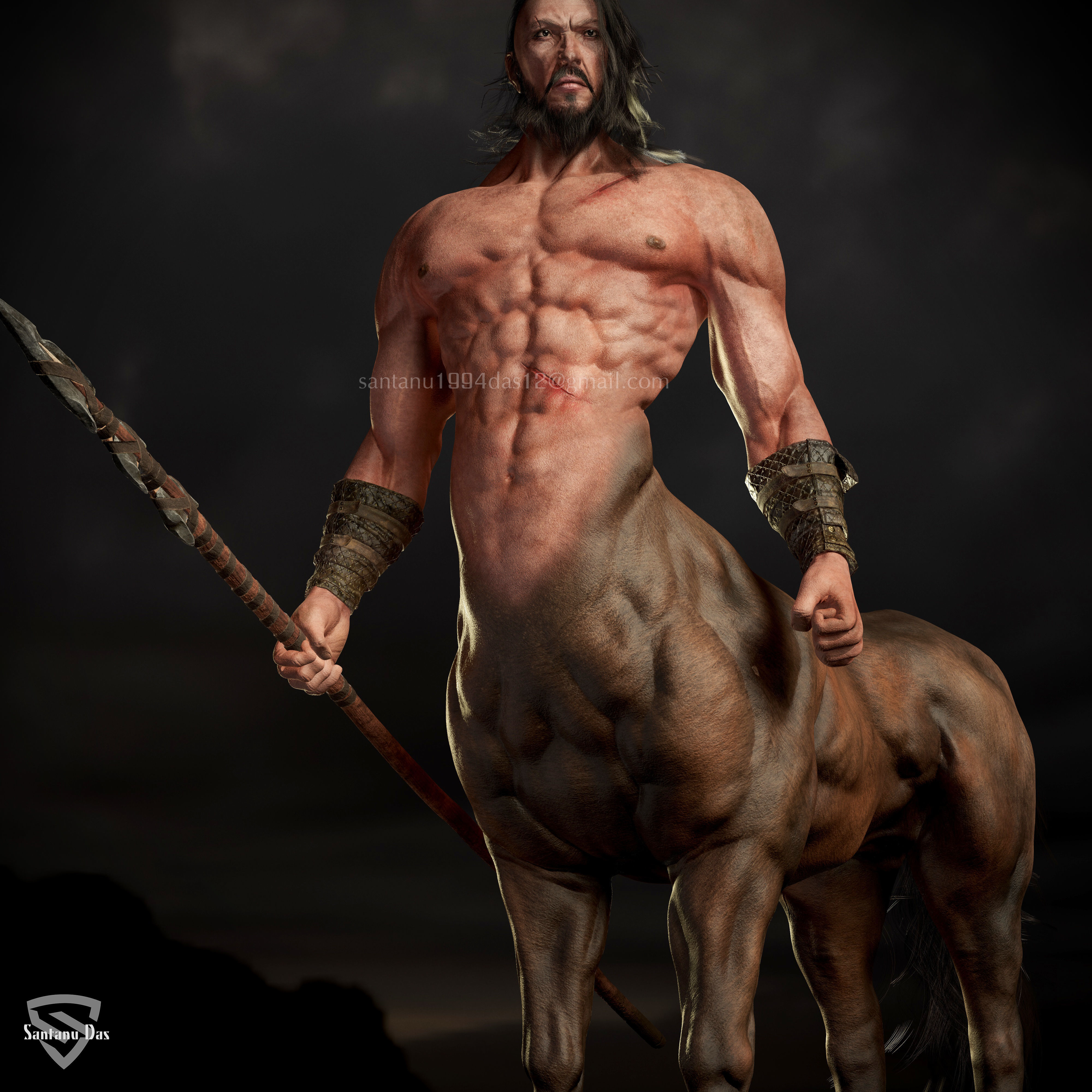 Centaur Game Model Low-poly 3D model_12