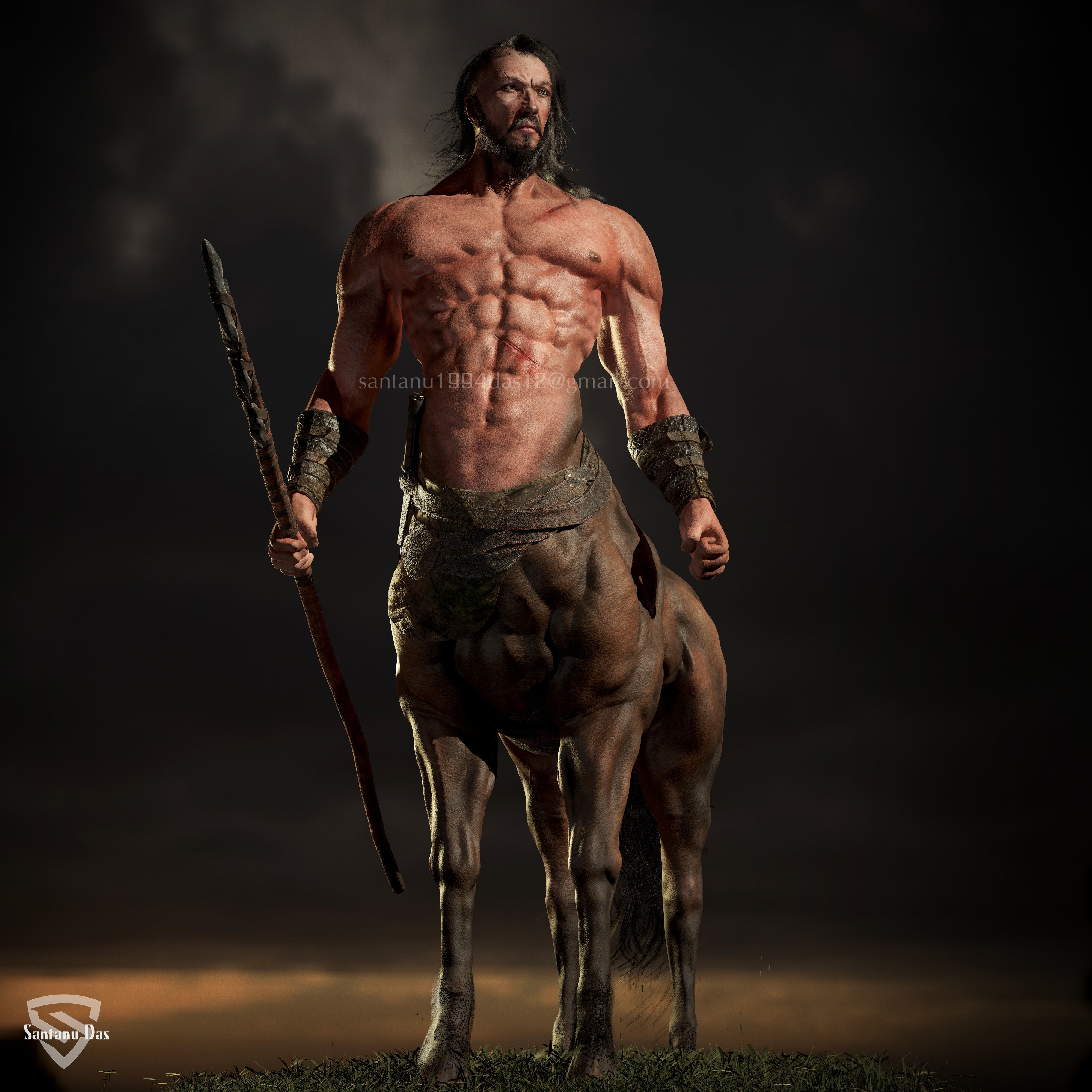 Centaur Game Model Low-poly 3D model_3